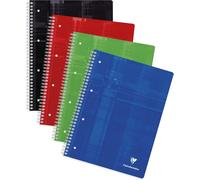 Patq-8252c Un Cahier À Spirale Perforé - A4+ 22,5x29,7 Cm - 160 Pages Détachables Petits Carreaux - Papier Blanc 90 G - Couverture Carte Pelliculée Couleur Aléatoire