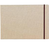 Patq-96107c Carnet De Voyage Goldline - 30 Feuilles Papier Dessin Blanc Au Grain Léger - A4 29,7x21 Cm 180g - Couverture Toilée Prête À Peindre - Idéal Pour Les Artistes Globe-Trotteurs