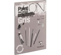 Patq-975810c Bloc Collé Painton Multi-Techniques - 30 Feuilles Papier Dessin Multi-Techniques Au Grain Légèrement Rugueux - Gris - A3 29,7x42 Cm 250g