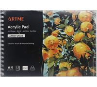 Patq-Artme Lot De 12 Feuilles De Papier Acrylique Format Paysage A4 400 G/M² Extra Lourd/Pressé À Froid/Sans Acide, Papier Acrylique De Qualité Supérieure Pour Peinture Acrylique Et Gouache