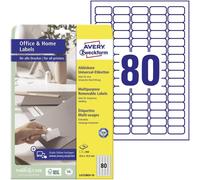 PATQ-Avery Zweckform l4732rev Lot de 10 d'étiquettes universelles (A4, papier mat, 800, 35,6 x 16,9 mm) 10 feuilles Blanc