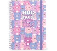 Patq-- Cahier À Spirales Ligné 7 Mm, Teddy Bear, Maxi, Format A4, Papier Certifié Fsc, Contient 1 Feuille D'autocollants, 160 Pages, Fermeture Élastique, 21 X 29 Cm
