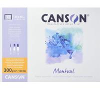 Patq-Canson Montval - Bloc 12 Feuilles Papier Aquarelle - Grain Fin - 30 X 40 Cm - 300g/M²