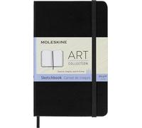 Patq-Collection Art Carnet De Croquis, Pages Blanches Couverture Rigide Et Fermeture À Elastique, Format De Poche 9x14 Cm, Couleur Noir