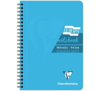 Patq-Europa - Réf 5812zpack Un Lot De 5 Cahiers Spirales, Couvertures Brillantes Et Résistantes, 180 Feuilles Lignées, Format A5 Et Pages Micro-Perforées, Couverture Turquoise