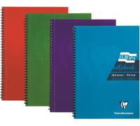 Patq-Europa - Réf 5814z - Cahier À Spirales - Couverture Résistante Brillante Et Brillante - 180 Feuilles Lignées - Format A5 Et Pages Micro-Perforées - Lot De 4 Coloris Assortis