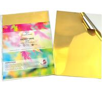 Patq-Evergreen Goods Ltd 10 Feuilles De Papier Autocollant En Vinyle Doré Brillant A4 - Papier Imperméable Pour Imprimantes À Jet D'encre Et Laser - Papier Autocollant Pour D'autocollants Et D'étique