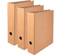 Patq-Falken Lot De 3 Classeurs Vegan Pure Nature. Fabriqué En Allemagne. 8 Cm, Din A4, Marron