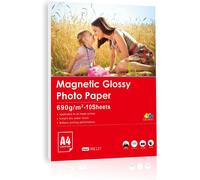 Patq-Feuilles Magnétiques Imprimables A4, 10 Feuilles De Papier Photo Épais Et Brillant Pour Imprimantes À Jet D'encre.