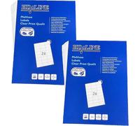 Patq-Hd-Line Lot De 2 Paquets De 100 Feuilles D'étiquettes D'adresse - 70 X 37 Mm - 4800 Pièces - Autocollantes, Imprimables, Mates - Papier Vierge - Étiquettes D'adresse Universelles - 24 Par Feuill
