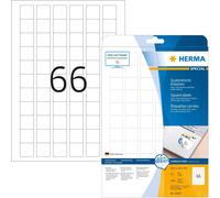 Patq-Herma 10107 Étiquettes Carrées Movables/Amovibles 25,4 X 25,4 A4 1650 Pièces Blanc