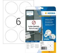 Patq-Herma 5068 Étiquettes Movables/Amovibles Diamètre 85 A4 Blanc