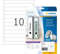 Patq-Herma 5119 Étiquettes Pour Classeur À Anneaux 192 X 25,4 A4 Blanc