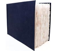 Patq-Indigo - Carnet De Croquis En Papier De Coton - A4 Paysage - 70 Faces/35 Pages De 250gsm De Papier Chiffon 100% Coton De Texture Moyenne - 100% Fait À La Main
