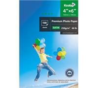 Patq-Koala Papier Photo Satiné 4x6 Pouces, 10x15 Cm, 250g/M², 100 Feuilles Avec Couche De Résine Avancée Satinée De Qualité Supérieure Pour Imprimante À Jet D'encre Canon Hp Epson