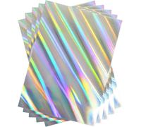 Patq-Lot De 10 Cartes A4, À Jet Oblique, Holographique, 250 G/M², 297 X 210 Mm, En Carton Argenté Métallisé, Papier Aluminium Pour Artisanat, Scrapbooking, Feuilles Scintillantes, Polies Et Brillante