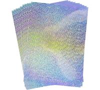 Patq-Lot De 10 Cartes A4, À Pois Holographiques, 250 G/M², 297 Mm X 210 Mm, En Carton Argenté Métallisé, Papier Aluminium Pour L'artisanat, Le Scrapbooking, Les Feuilles Scintillantes, Polies Et