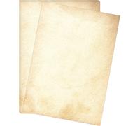 Patq-Lot De 100 Feuilles De Papier À Lettre Recyclé 120 G/M² - Format A4 Recyclé - Idéal Pour Les Invitations Et Lettres Vintage (100)