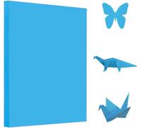 Patq-Lot De 100 Feuilles De Papier Origami Bleu A4 70 G/M² Fait À La Main - Papier Pliable Double Face - 297 Mm X 210 Mm - Pour Loisirs Créatifs Et Loisirs Créatifs