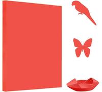 Patq-Lot De 100 Feuilles De Papier Origami Rouge A4 70 G/M² Fait À La Main - Papier Pliable Double Face - 297 Mm X 210 Mm - Pour Loisirs Créatifs Et Loisirs Créatifs