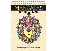 PATQ-Mandala Enfant Coloriage Mandala Enfant 30 Dessins Mandalas a Colorier Enfant Animaux A4 Livre Coloriage Fille Enfant Cahier Coloriage Mandala Papier Premium Reliure Spirale (Jour)
