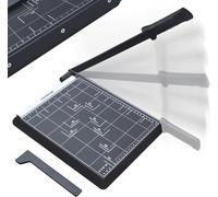 Patq-Massicot A4 Avec Équerre Magnétique Réglable Et Base Antidérapante ¿ Coupe Papier Précision Avec Verrou De Bras Et Repères Imprimés ¿ Guillotine Compatible A4, A5, B5, B6 Et B7 ¿ 12 Feuilles