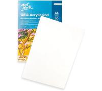 Patq-Mont Marte Papier A4 - Bloc De Peinture À L'huile Et Acrylique - 20 Feuilles - 350g/M² - Idéal Pour Les Peintures