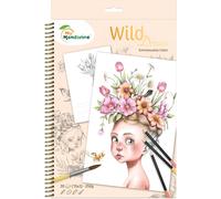 Patq-My Mandarine Gy163c - Un Carnet À Spirale Wild 36 Pages Imprimées A4 250g, Wild 8, Blanc