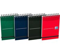 Patq-Oxford Lot De 10 Bloc-Notes Essentials A7 Ligné 6mm 140 Pages Reliure Spirale Couverture Carte Coloris Assortis