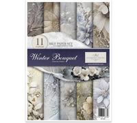 Patq-- Papier De Riz Créatif A4 Decoupage Rice Paper Sheet 29,7 X 21 Cm Technique De Découpage Multicolore (Rp067 -Winter Bouquet)