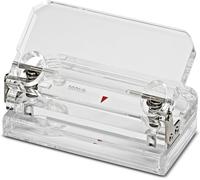 Patq-Perforateur En Acrylique Perforatrice Avec 2 Perforations Au Look Acrylique Élégant Capacité De 8 Feuilles De Papier A4 Organisateur De Bureau Stable 110 X 65 X 60 Mm Transparent