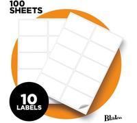 Patq-Pfw 100 Feuilles \U2013 10 Étiquettes Par Feuille A4 (1000 Pièces) Étiquettes Autocollantes À Imprimer Compatibles Imprimante Laser Pour Expédition, Bureau, Organisation Lab A41-10pe