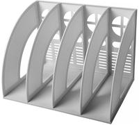 Patq-Porte-Revues En Plastique, Porte Revue Bureau Avec 4 Compartiments, Porte Magazines Porte-Journaux Rangement Bureau Organisateur Pour Document Papier A4 Cahier Magazine Fichiers