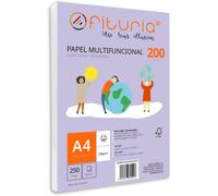 PATQ-Ramette de papier A4 200g avec 250 feuilles blanches, papier multifonctionnel pour un usage scolaire et professionnel. Idéal pour imprimantes laser, à jet d`encre ou photocopieuses \u2013 Ofitur