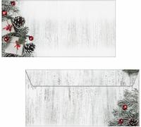 Patq-Sigel Du416 Enveloppe De Noël ""Scandinavian Christmas"", Gommées, Dl, 50 Pièces