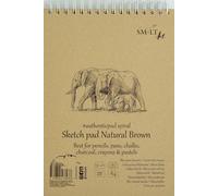 Patq-Sm-Lt Bloc Spirale - Dessin - Brun - A4-80 Feuilles - 135 Gsm