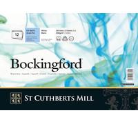 Patq-St Cuthberts Mill - Bloc 12 Feuilles De Papier Aquarelle Grain Fin - A4 - 300g/M² - Blanc