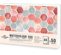 Patq-Stationery Island Papier Aquarelle 300gsm \U2013 A5 Qualité Étudiant. Bloc Aquarelle Pressé À Froid Avec 50 Pages De Papier Premium Double Texture 300gsm. Pour Peinture, Dessin Et Croquis