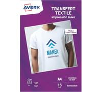 Patq-Transferts Personnalisables Pour Textiles Blancs Ou Clairs - 15 Feuilles A4 - Impression Laser