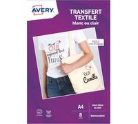 Patq-Transferts Personnalisables Pour Textiles Blancs Ou Clairs A4 Impression Jet D'encre - Pochette De 8 Feuilles