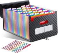 Patq-Trieur A4 25 Compartiments Avec Étiquettes, Porte Documents Extensible Pour Bureau/École, Classeur Souple Résistant Et Étanche Avec A-Z, Organisateur Papier Pour Fichiers, Factures, Certificats