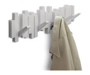 Patre murale 5 crochets rabattables UMBRA Gris souris Gris G