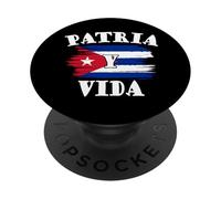 Patria Y Vida Cuba Cuban Freedom Movement Himno Cubano PopSockets PopGrip Adhésif