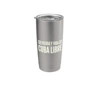 Patria y Vida Cuba Libre Étoile vintage vieilli Gobelet isotherme en acier inoxydable double paroi