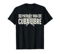 Patria y Vida Cuba Libre Étoile Vintage Vieilli T-Shirt Graphique avec Valeur