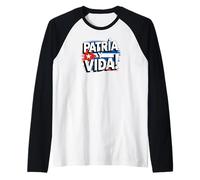 Patria Y Vida Cuba SOS Cuban Flag Free Cuba Libre Manche Raglan