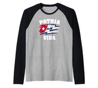 Patria Y Vida Flag Cuba Cuban Freedom Cuba Libre Se Acabo Manche Raglan