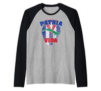 Patria Y Vida Viva Cuba Cuban Flag Freedom Himno Cubano Manche Raglan