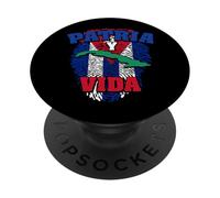 Patria Y Vida Viva Cuba Cuban Flag Freedom Himno Cubano PopSockets PopGrip Adhésif