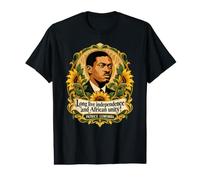 Patrice Lumumba Citation Florals T-Shirt Graphique avec Valeur